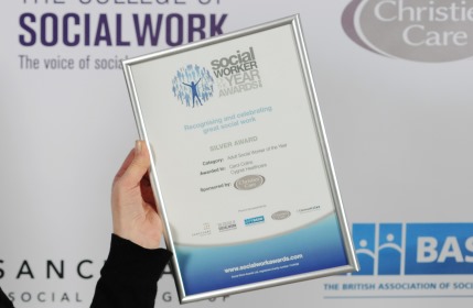 Carol's Silver Award in the 'Adult Social Worker of the Year' category.