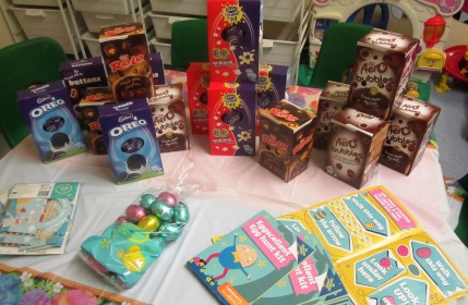 Easter Eggs collected by the service users of the Wyvern Unit