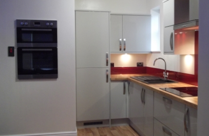 The kitchen area of the new flatlet at Cygnet Lodge Brighouse.