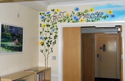 Part of the new mural at Cygnet Lodge Kenton.