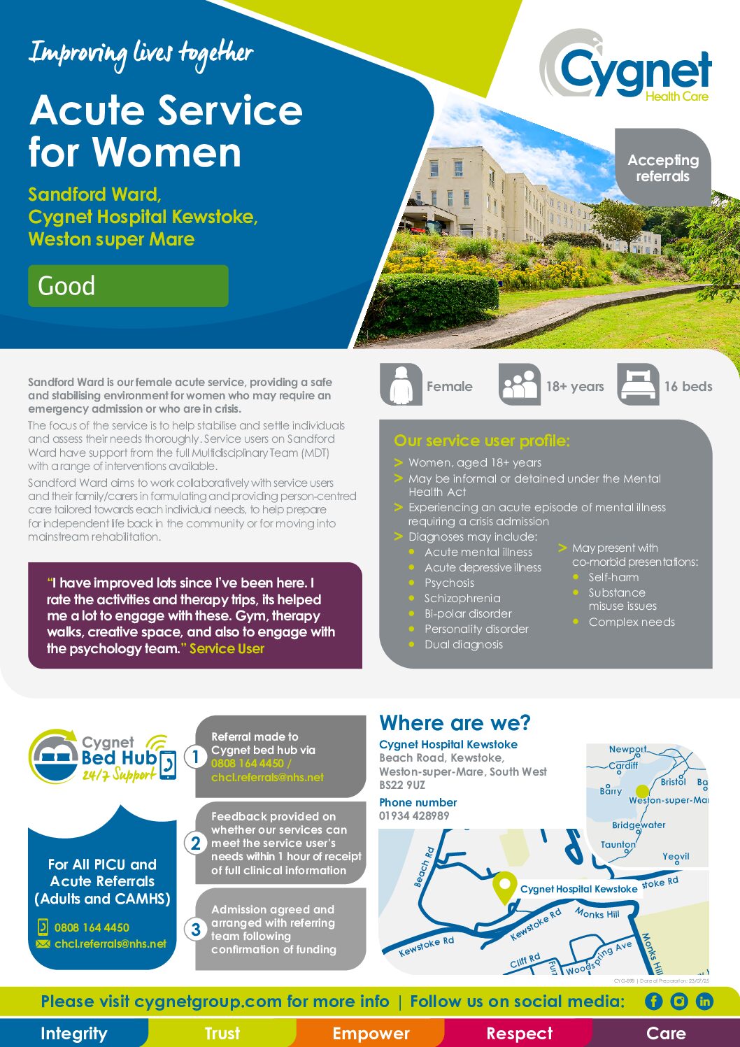 Download the Sandford Ward Flyer PDF