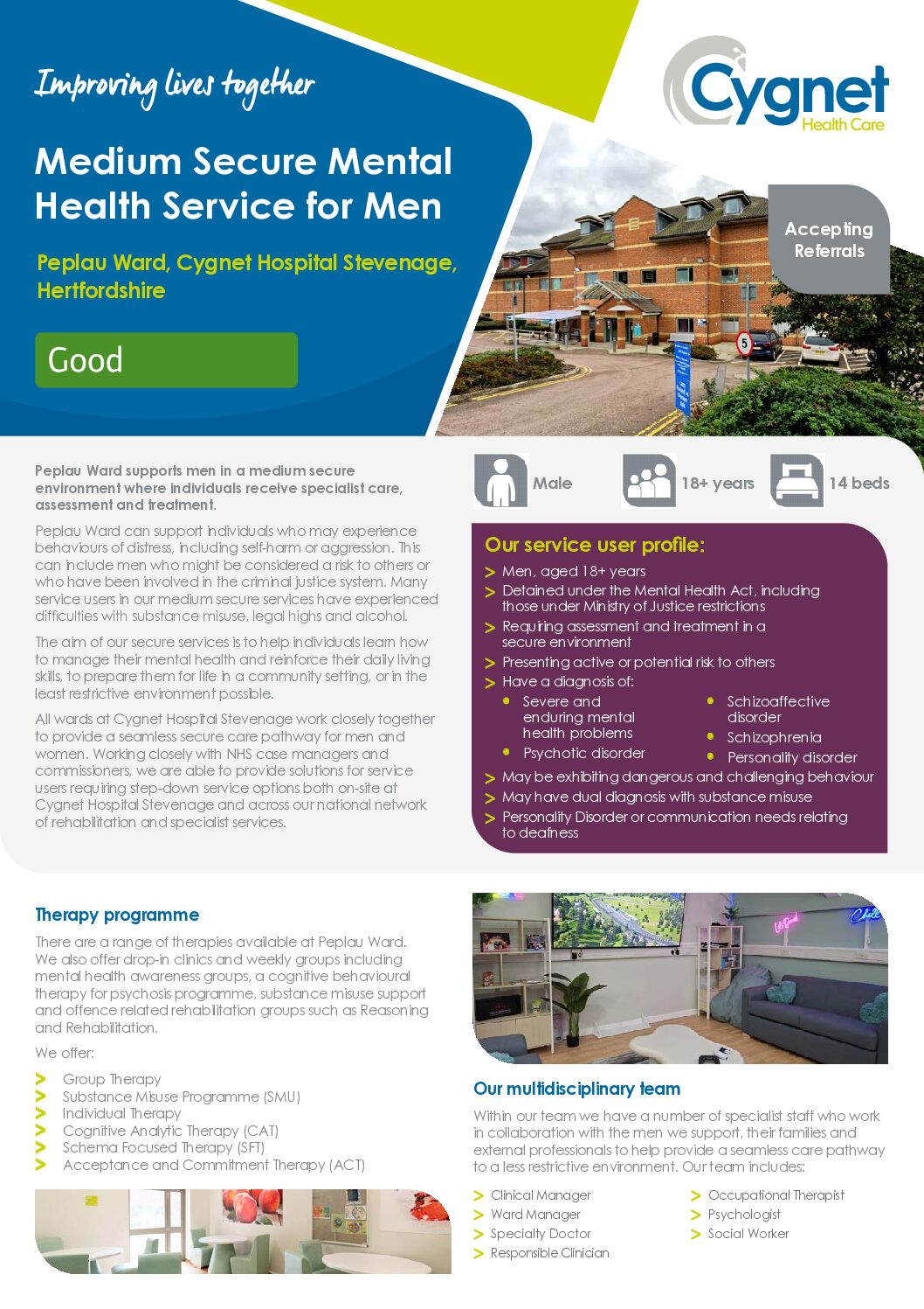 Download the Peplau Ward flyer PDF