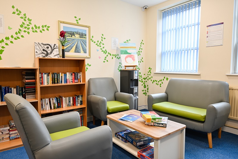 Visitors room at Cygnet Hospital Kewstoke
