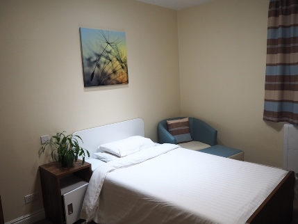 One of the new bedrooms on Cygnet Hospital Harrogate's Haven Ward.