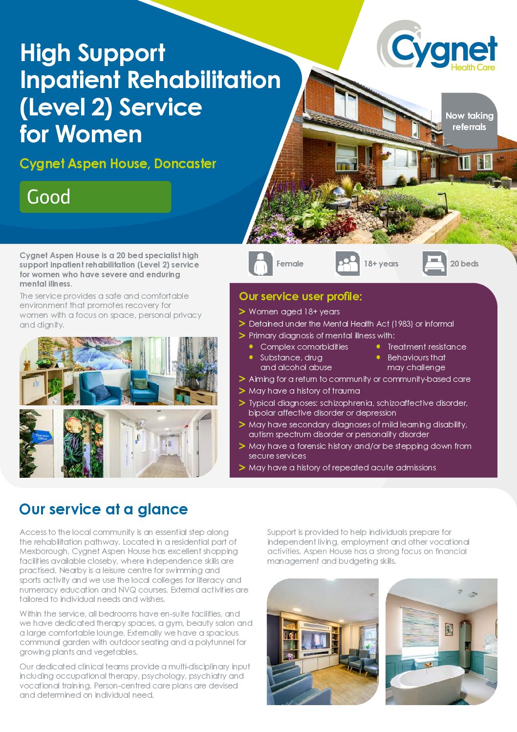 Download the Cygnet Aspen House flyer PDF