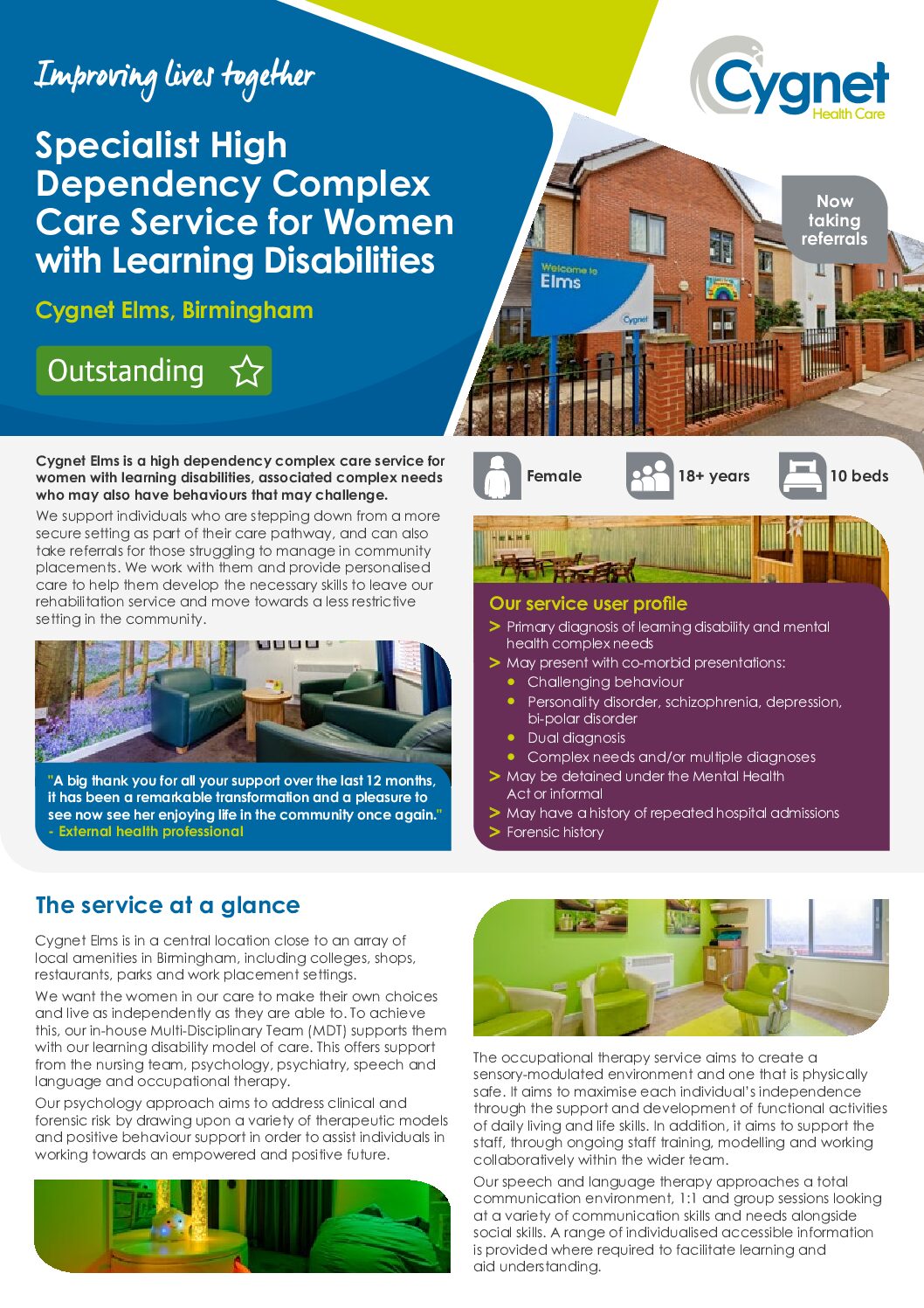 Download the Cygnet Elms flyer PDF