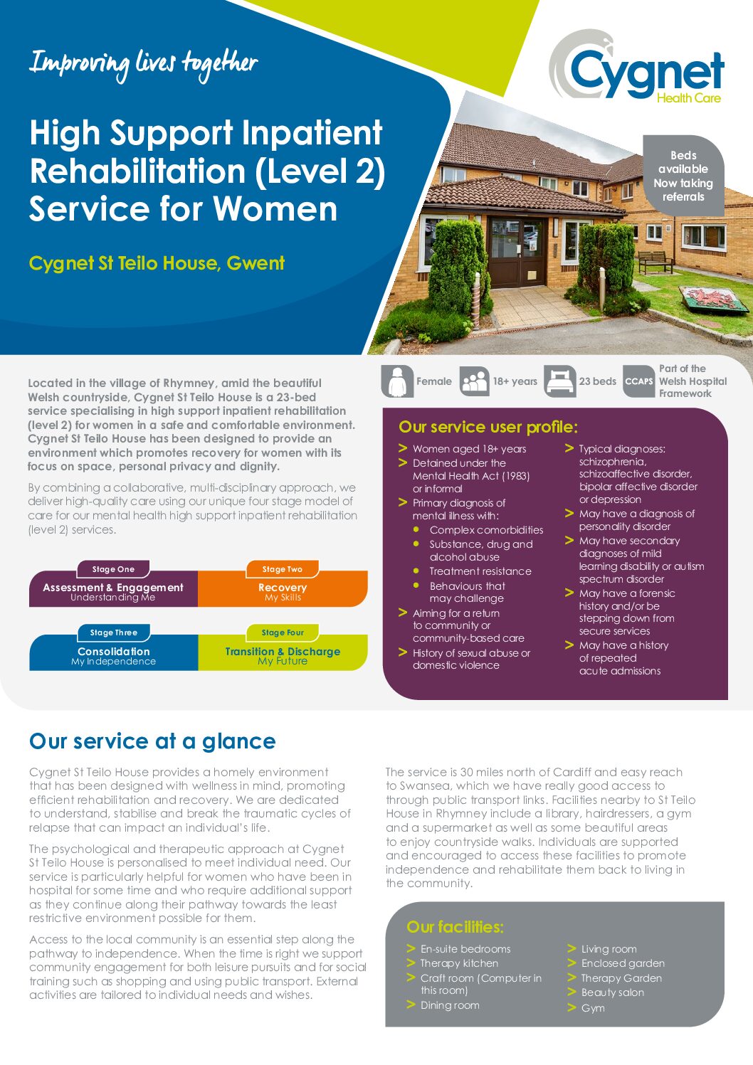 Download the Cygnet St Teilo House flyer PDF