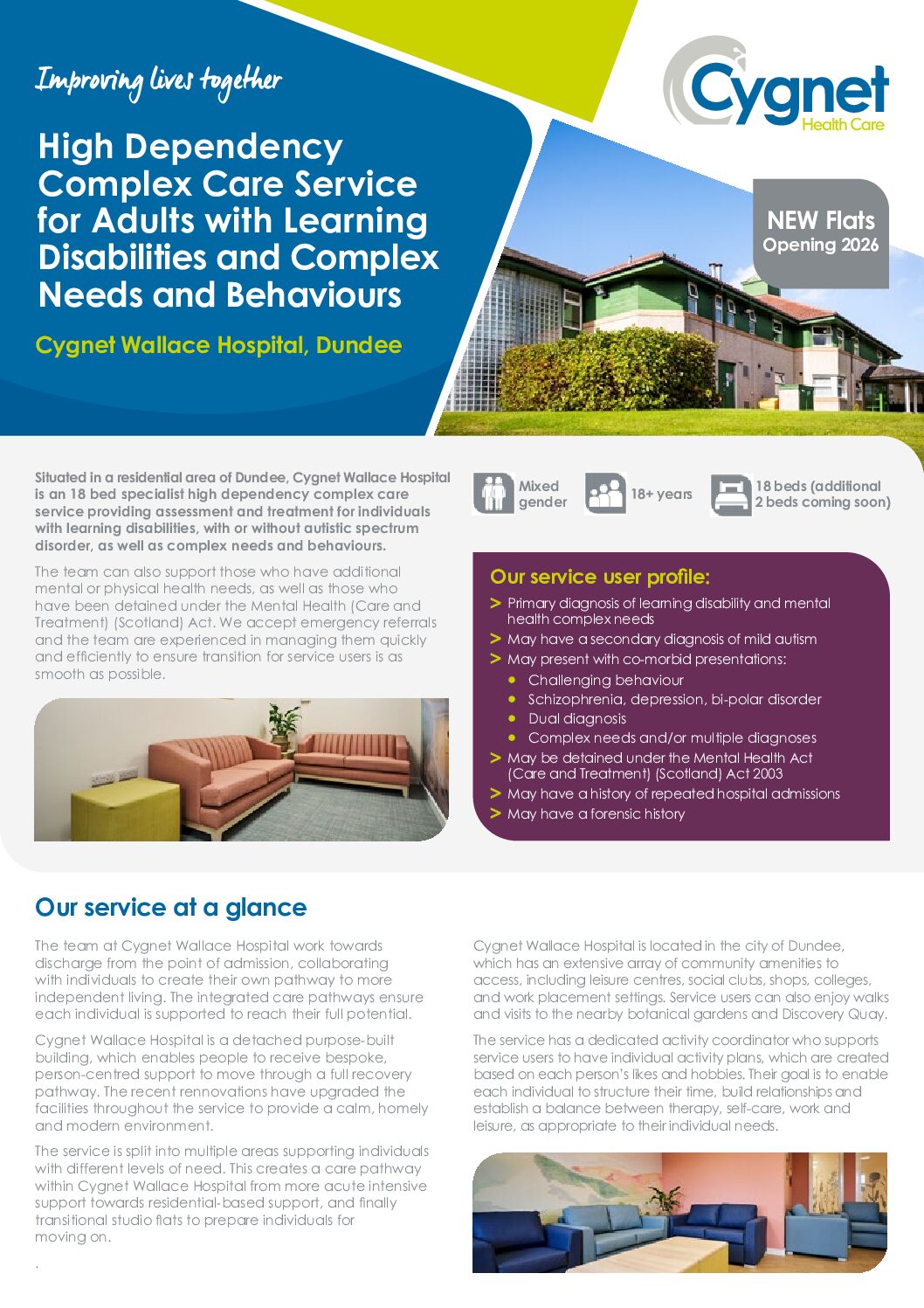 Download the Cygnet Wallace Hospital flyer PDF
