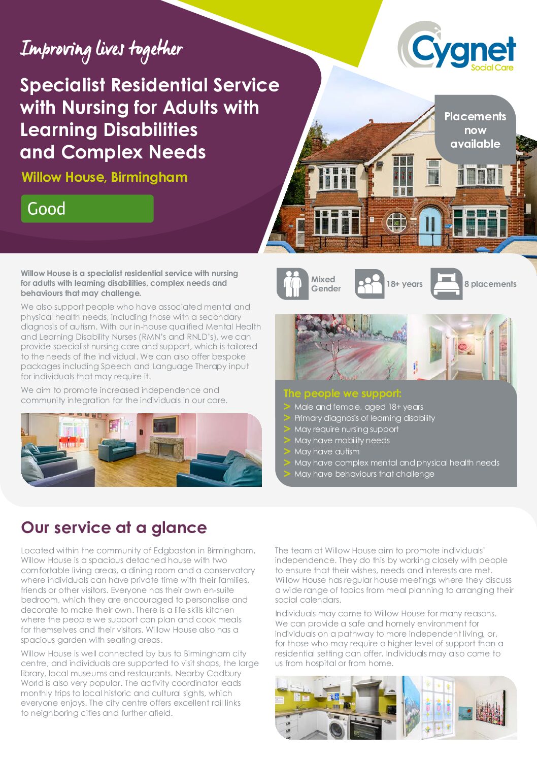 Download the Willow House flyer PDF