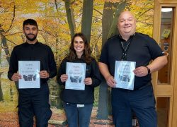 Officers Luke Cooper and Akeel Akhtar with Amy Moss of Cygnet Health Care