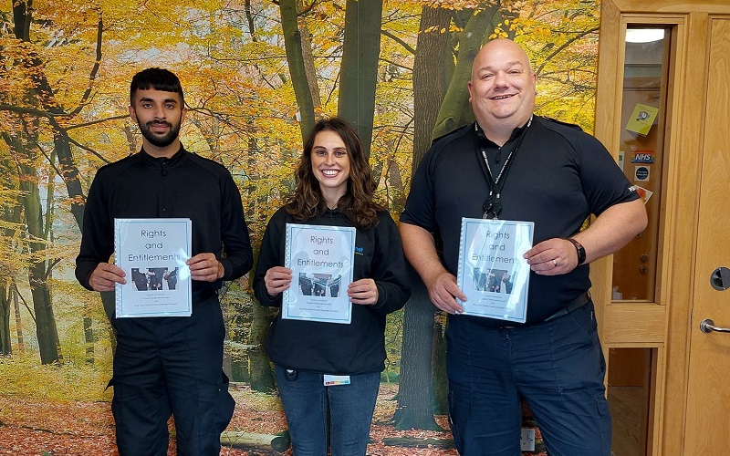 Officers Luke Cooper and Akeel Akhtar with Amy Moss of Cygnet Health Care