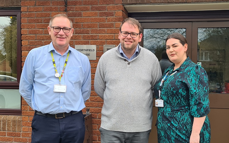 Mark Fletcher MP meeting the team at Cygnet Storthfield House