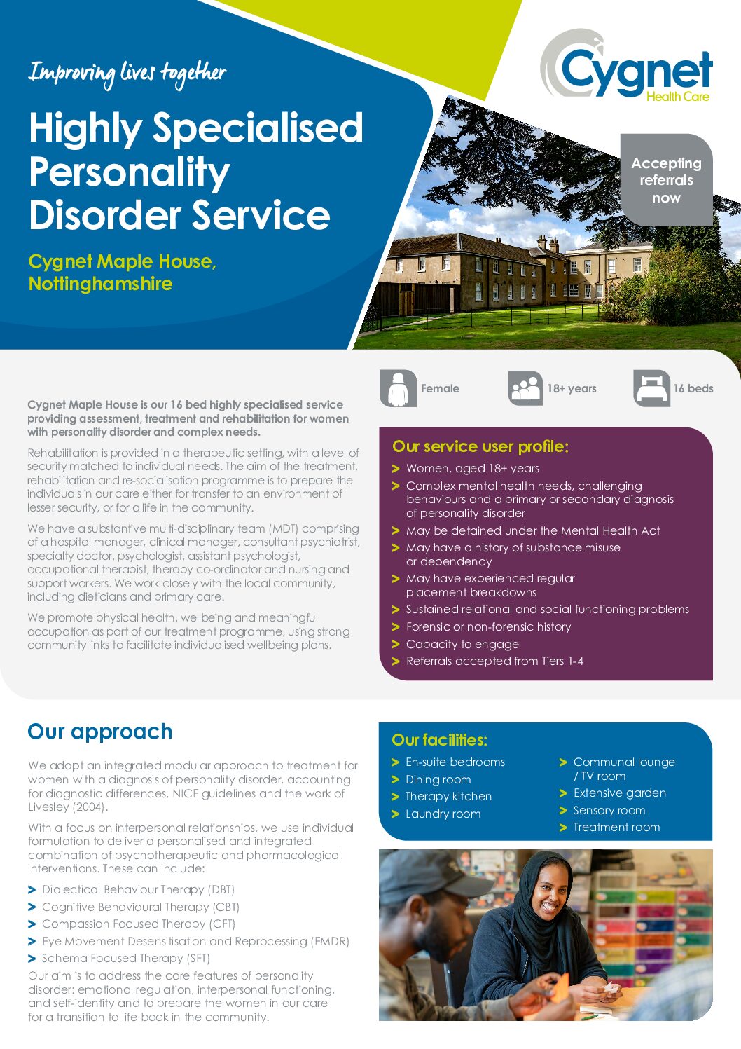 Download the Cygnet Maple House flyer PDF
