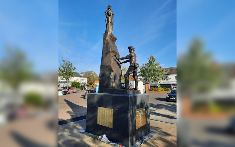 The new memorial to fallen miners in Shirebrook