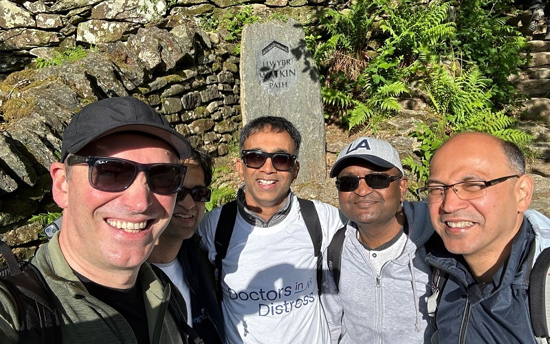 The team took the Watkin Path to the summit