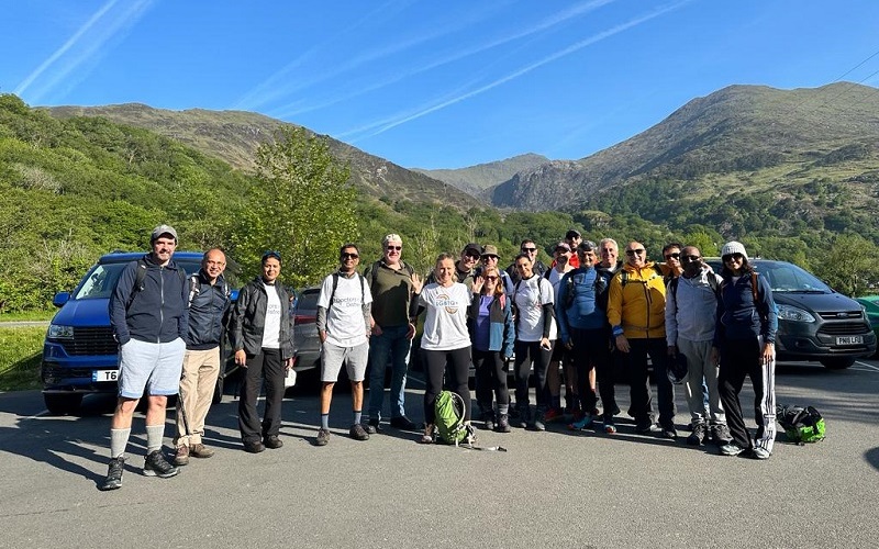 The Cygnet team ready to set off on their ascent of Snowdon