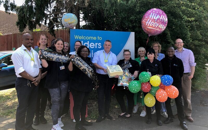 The Cygnet Alders team celebrating their new CQC rating