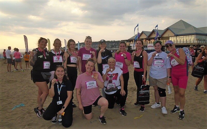 The Kewstoke team with their Race for Life medals