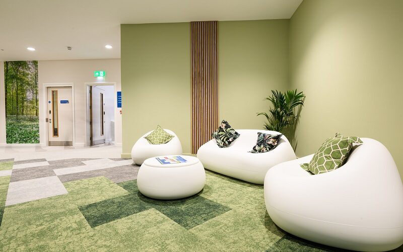 Relaxation area outside Treetops Ward