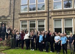 The team at Cygnet Hospital Harrogate celebrating their latest CQC rating