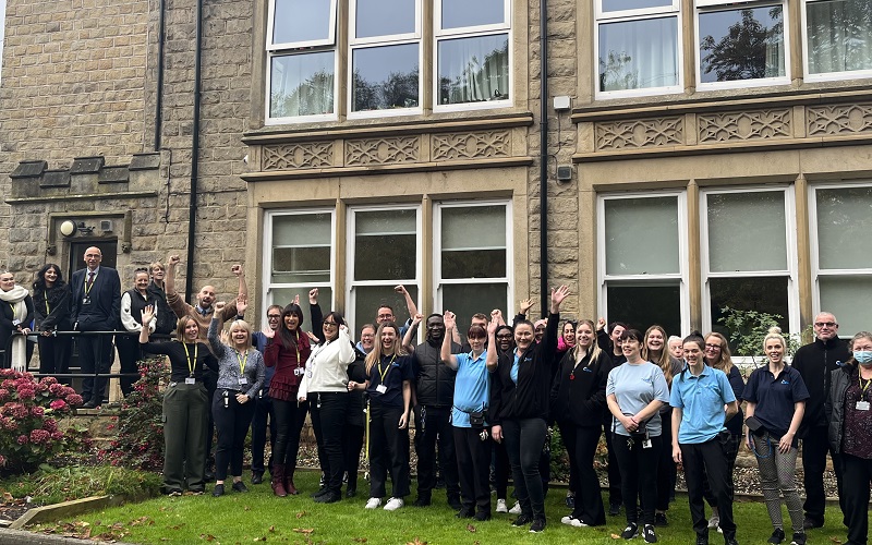 The team at Cygnet Hospital Harrogate celebrating their latest CQC rating