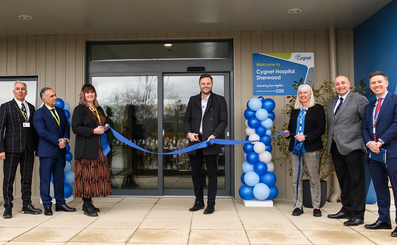 Ben Bradley MP cutting the ribbon to officially open the hospital