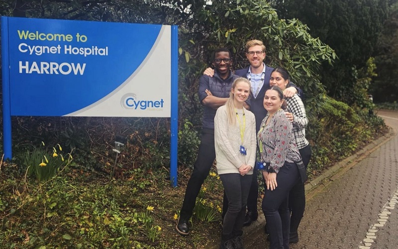 The team from Cygnet Hospital Harrow who will be walking the Camino de Santiago.