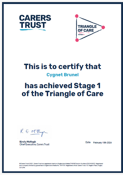 Cygnet Brunel's Triangle of Care certificate