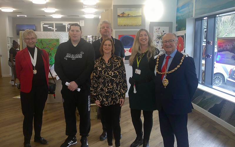 The Mayor of Maidstone and at the hospital's art exhibition