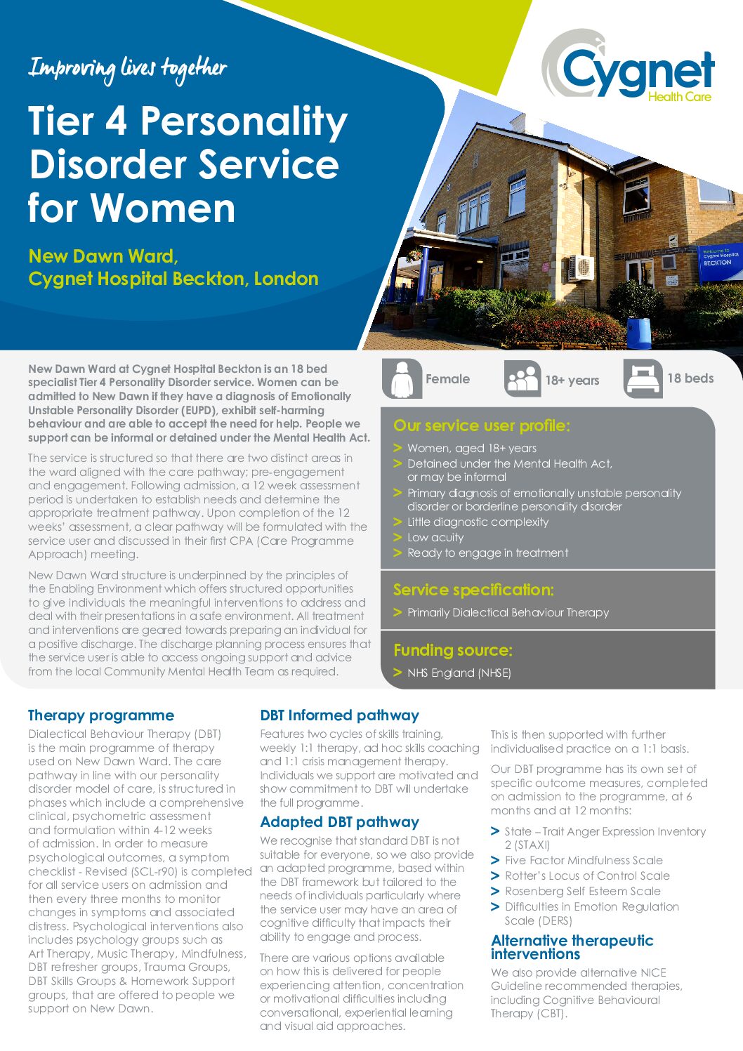 Download the New Dawn Ward flyer PDF