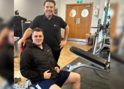 Stu Hooper and Sam Taylor from Cygnet Hospital Taunton's Active Life Team