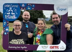 Cate Ball, Ric Lee, Penny Robinson and Gareth Williams at the Cygnet Social Care Sensory Festival