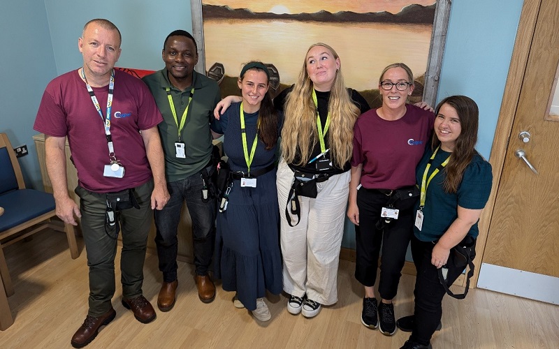 Some of the Cygnet Bury Hudson OT and Activity Team with two of their OT students