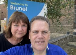 Phil and his wife outside Cygnet Brunel