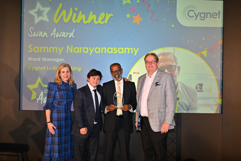 samy accepting his award