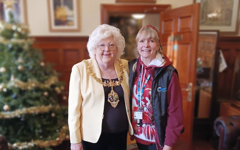 Mandy Kelly with the Mayor of Rotherham