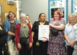Phoenix School Staff celebrating Autism Accreditation -