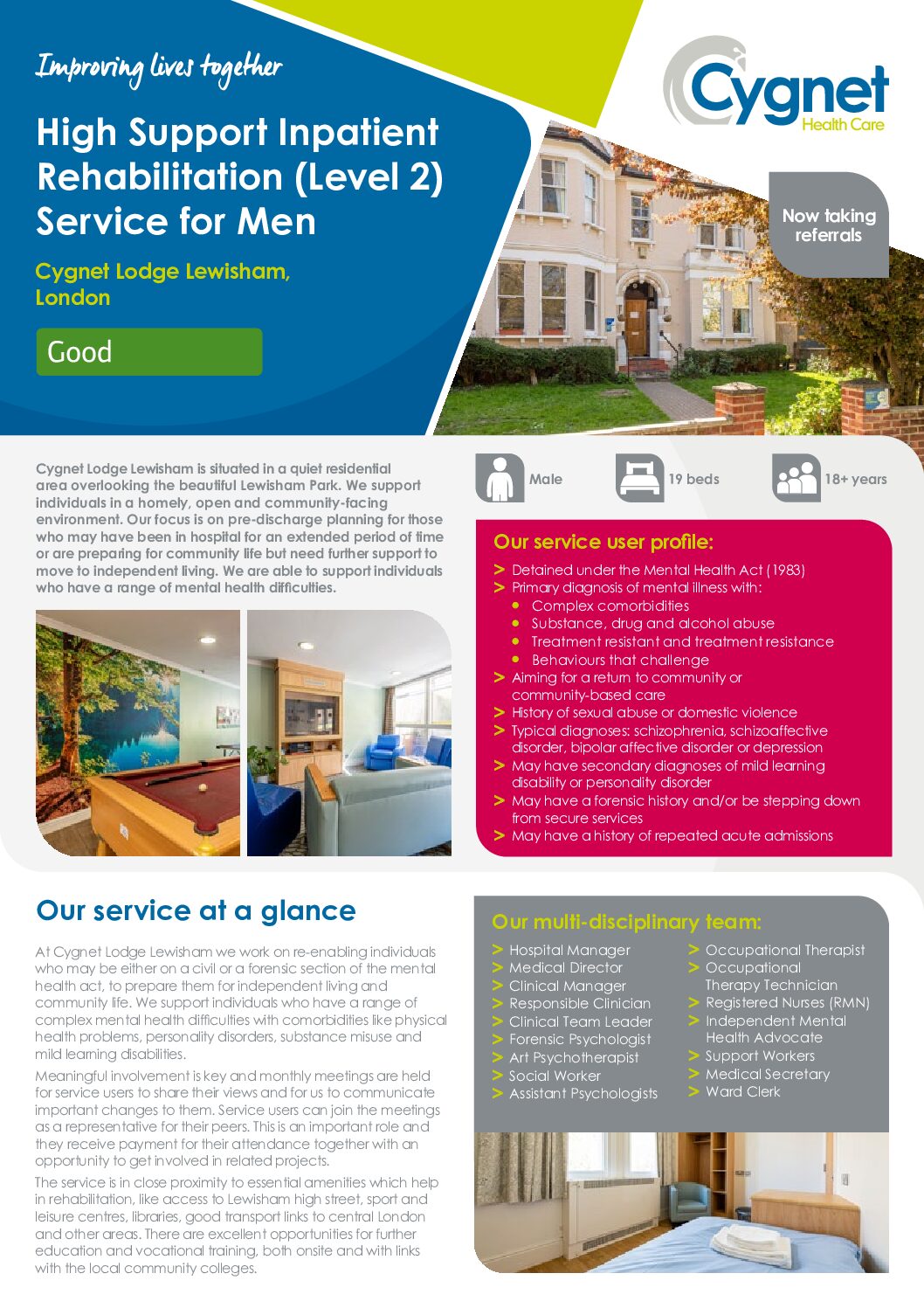Download the Cygnet Lodge Lewisham flyer PDF
