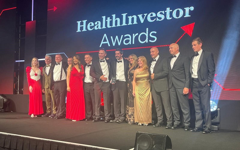 Cygnet team accepting HealthInvestor Award