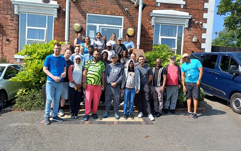 The Sedgley team ready for their walk