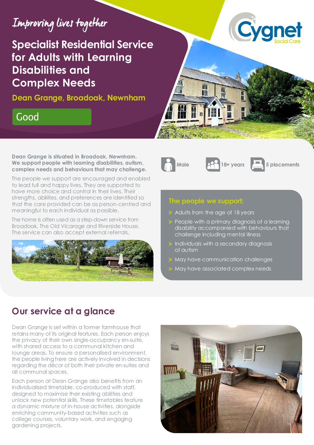 Download the Dean Grange flyer PDF