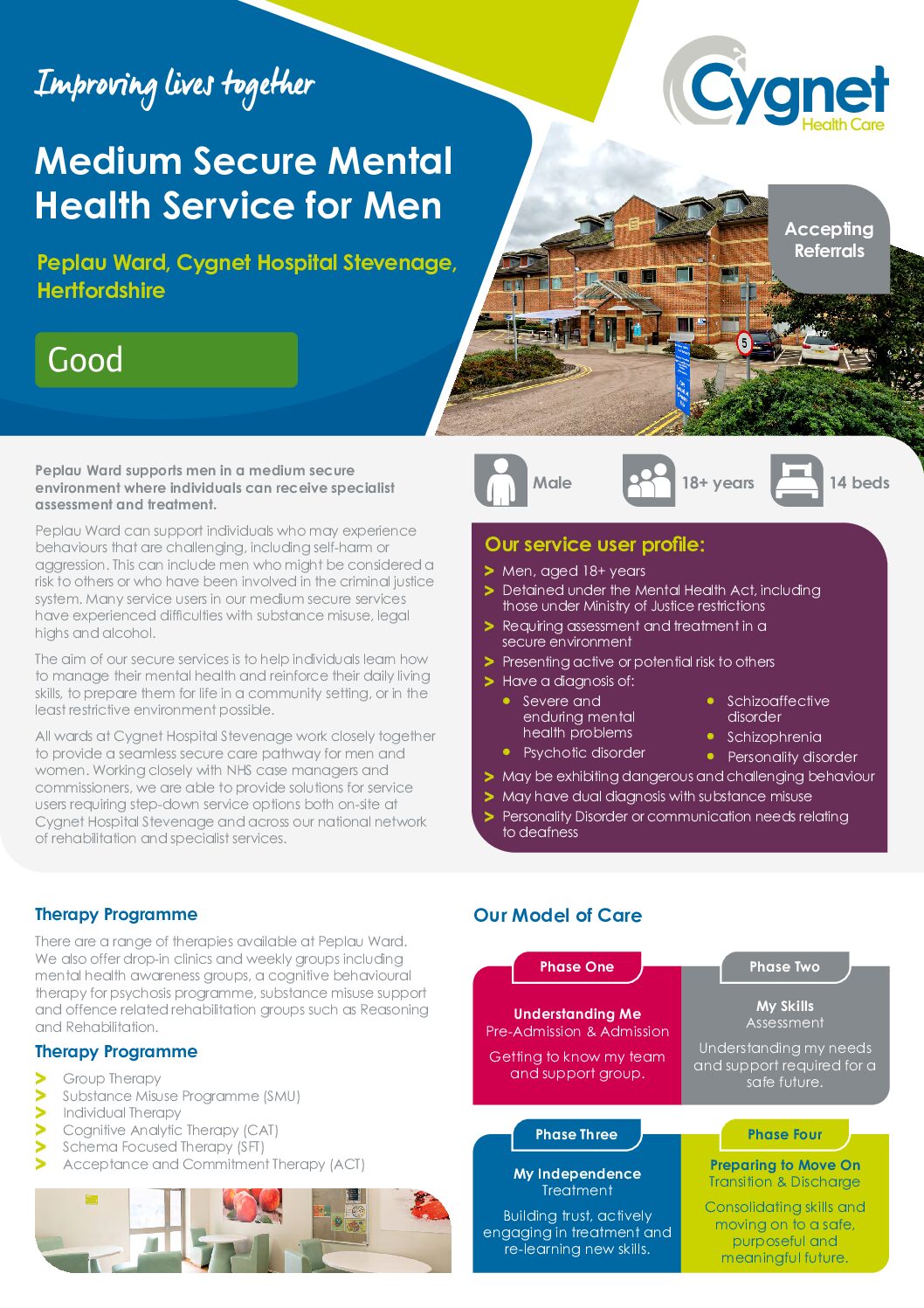 Download the Peplau Ward flyer PDF