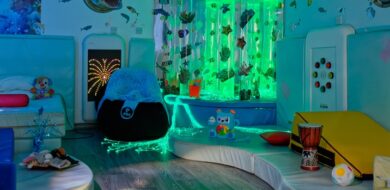 The sensory room at Long Eaton Day Services