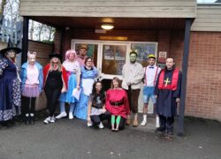 Some of the cast of this year's Cherry Tree House and Pines panto