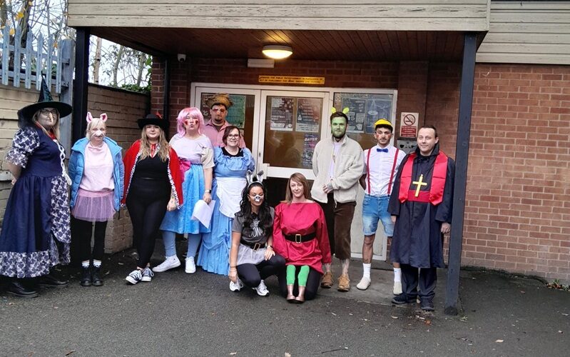 Some of the cast of this year's Cherry Tree House and Pines panto
