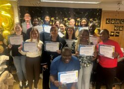 Our Gold Award recipients with their certificates