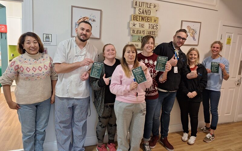 The Nightingale team celebrate their Good CQC rating