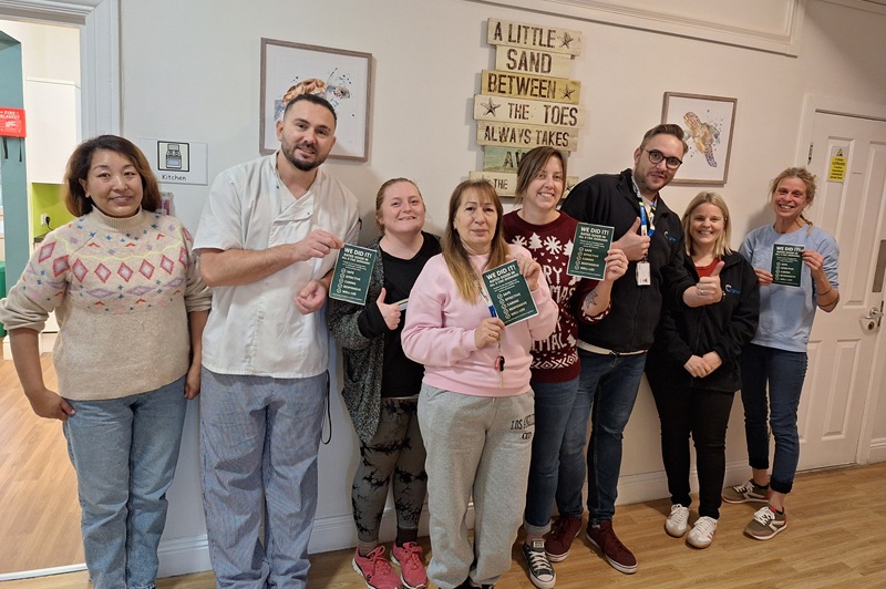 The Nightingale team celebrate their Good CQC rating