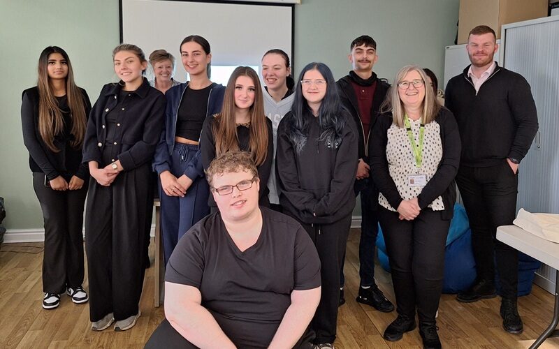 Our support worker apprentices with members of the Cygnet team