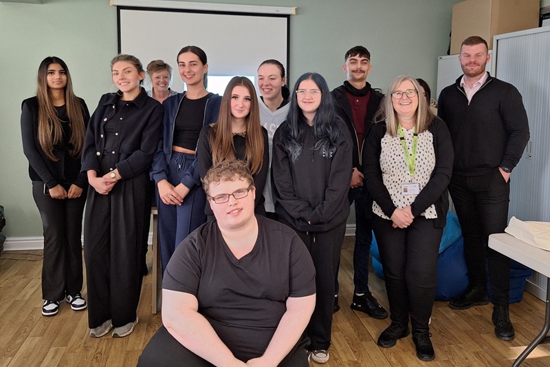 Our support worker apprentices with members of the Cygnet team